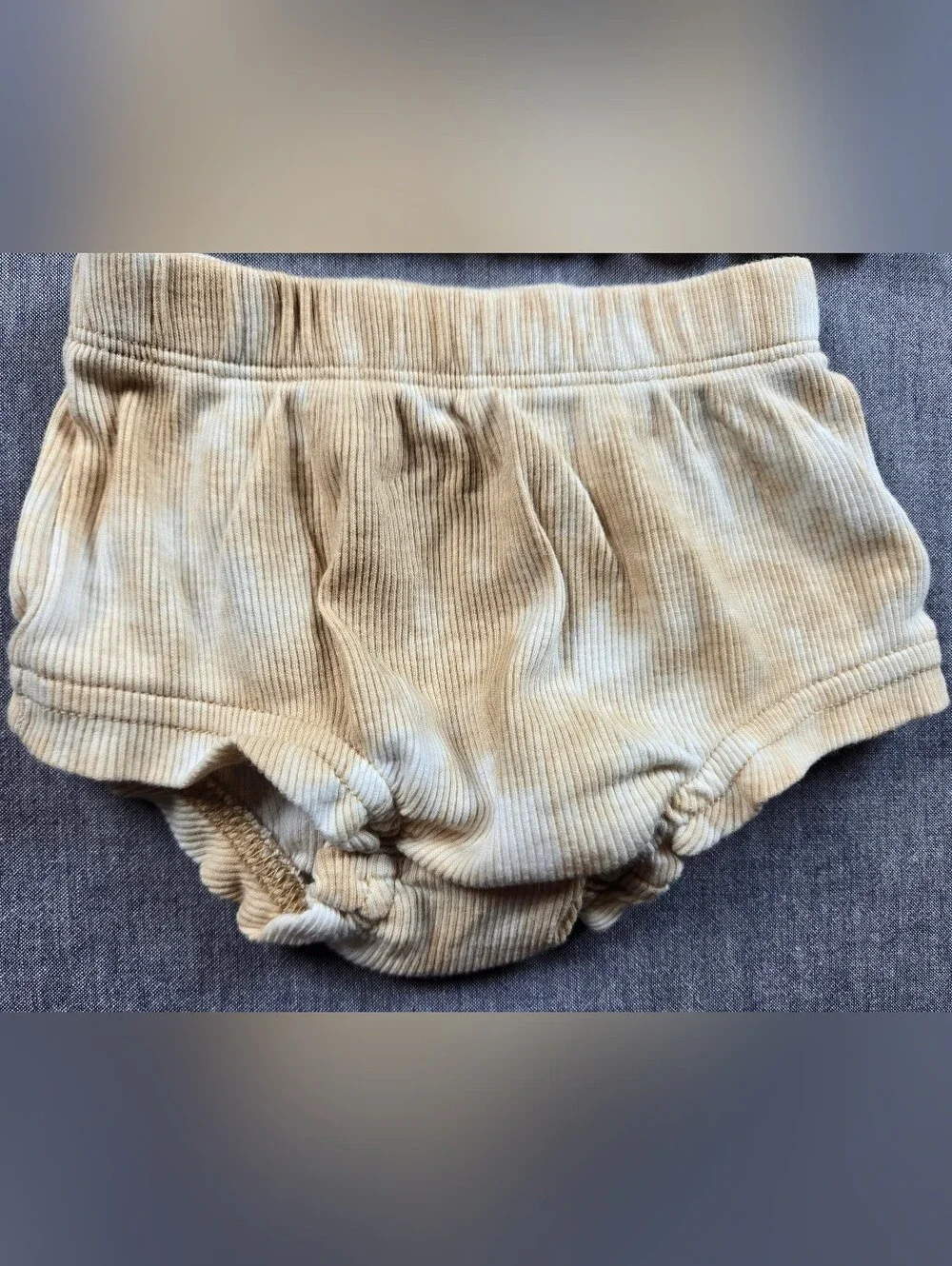 GAP Kids Cream & Pale Yellow Ribbed Tie-Dye Tank and Shorts Set